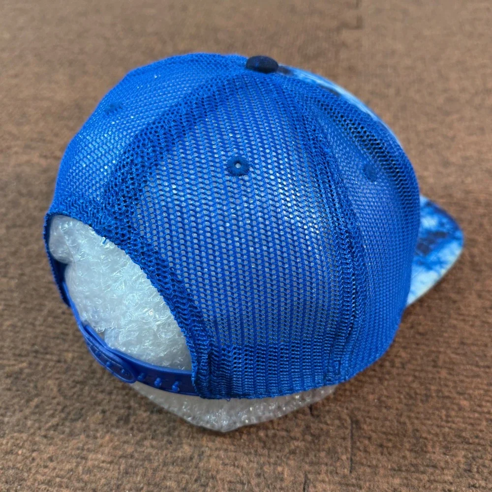 A- Sonic The Hedgehog Kids Blue Tie Dye Trucker Hat Snapback Cap OSFA RN115665